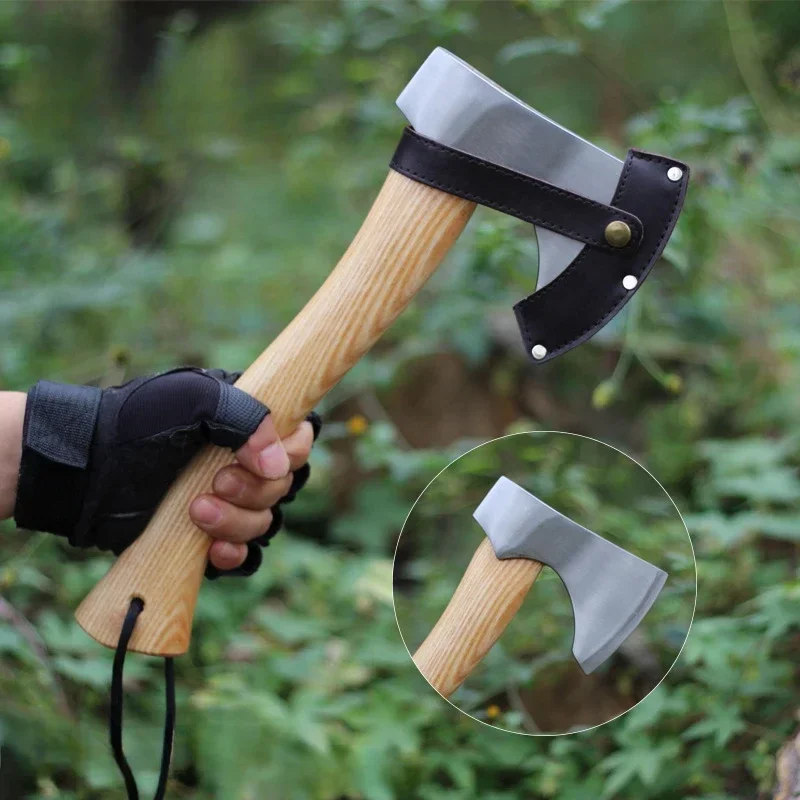 Outdoor Axe Multifunctional Hand Ax Camping Supplies Professional Hatchet for Cutting Wood Tactical Ax Survival Accessories