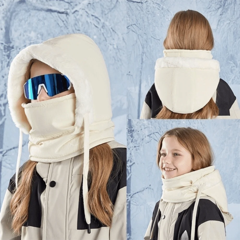 

Portable Keep Warm 3-in-1 Winter Cycling Hat Cold Resistant Windproof Warm Scarf Face Mask Velvet Thickened Lei Feng Hat Skiing