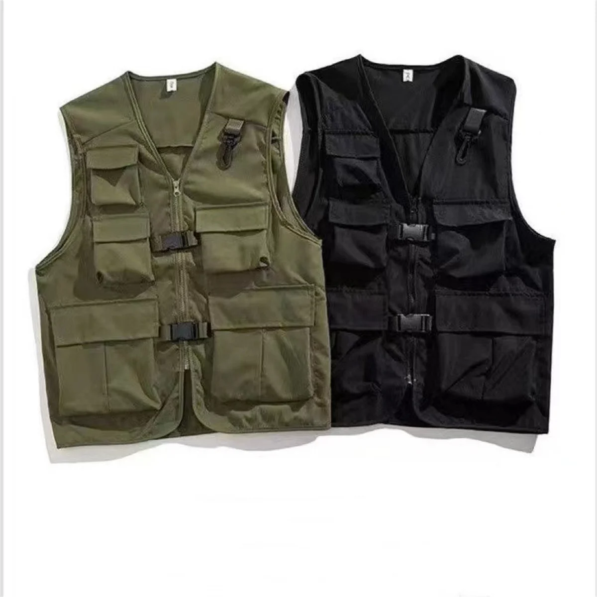 Summer Men Tactical Vest Coat Casual Photographer Waistcoat Mesh Work Sleeveless Multi Pockets Jacket Tools Pocket Cargo Vest