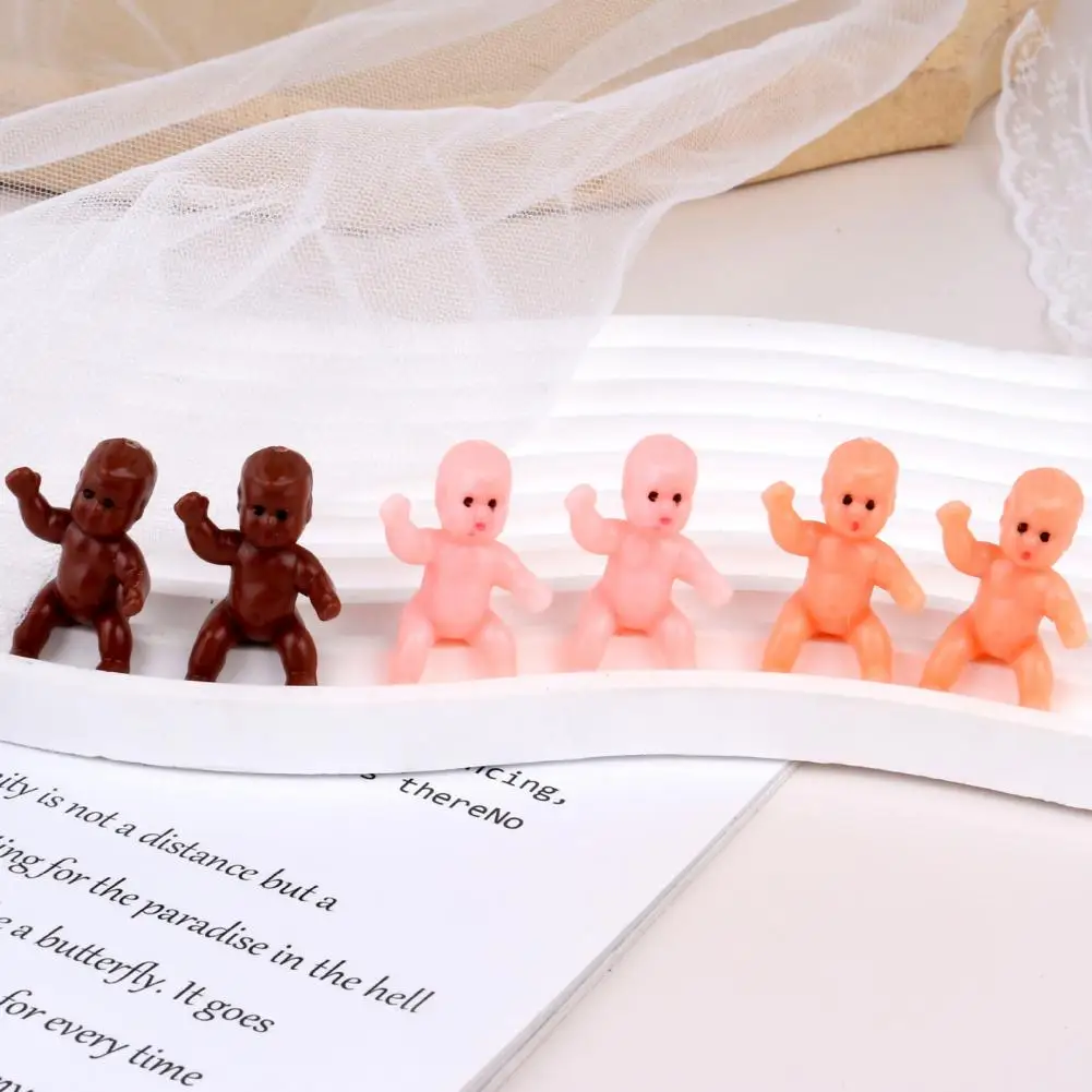 Ice Cube Game Baby Figurine Plastic Cake Decoration Baby Figurine Set of 10 Mini Pvc Baby Figurines for Shower Decorations