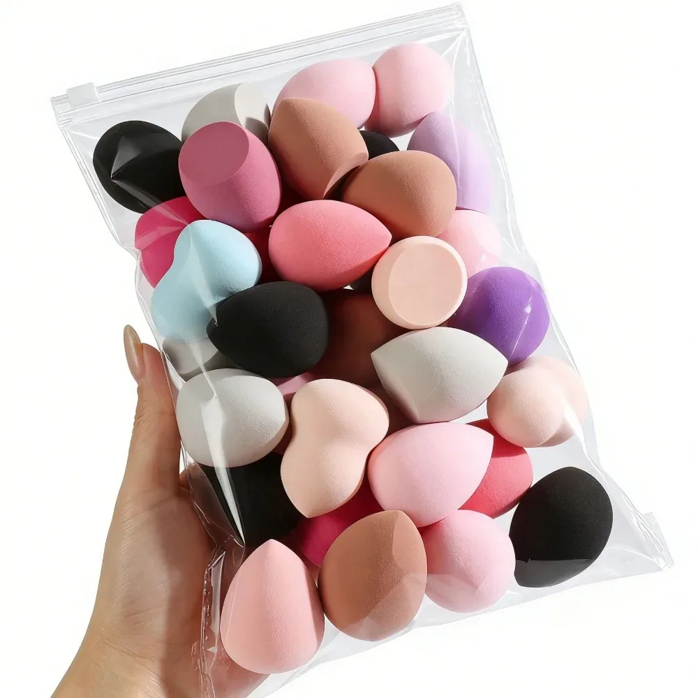 6/12/24Pcs Random Color Makeup Blender Beauty Sponge Soft Cosmetic Sponge for Liquid Cream Powder Foundation Makeup Tools