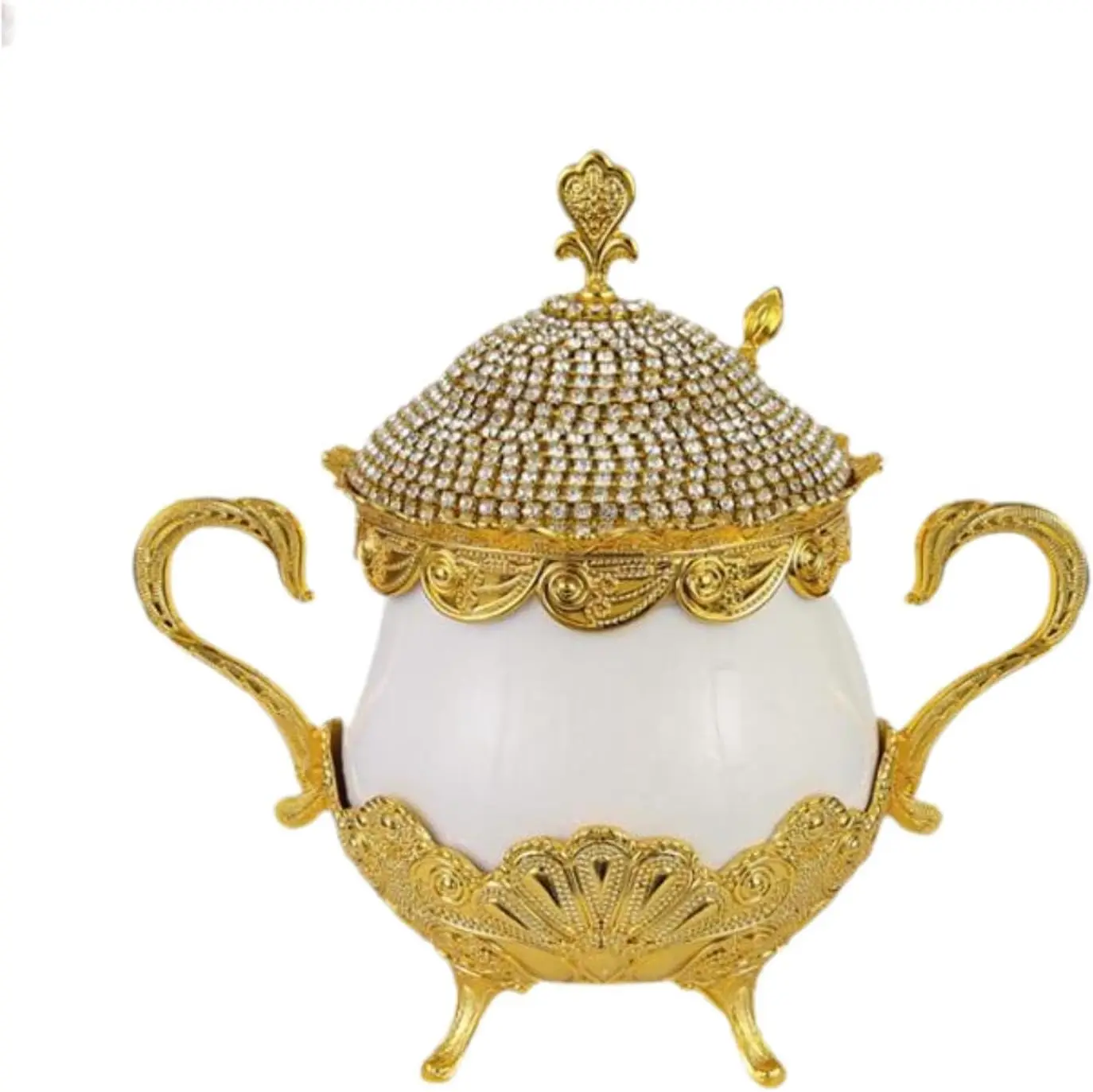 

Sugar Bowl Condiment Pot Canister with Lid and Spoon,Sugar Holder Storage,Seasoning Pot for Restaurant Coffee Bar Home Table, Gl
