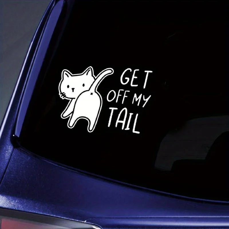 

Прочная виниловая наклейка для ноутбуков, бутылок с водой, автомобилей. Наклейка с изображением кошки и забавной надписью «Держись от меня подальше».