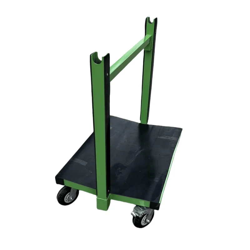 Glass 4 wheel flatbed trolley heavy duty thickened silent transporter