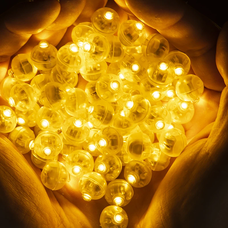 100 قطعة LED بالون ضوء صغير Led ضوء صغير مستدير Led الكرة مضيئة مصباح لشريط فانوس عيد الميلاد حفل زفاف الديكور