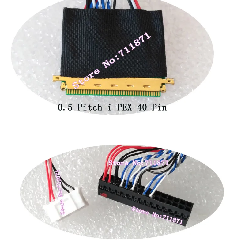 100cm 0.5 Pitch 40Pin I-PEX 20453-040T LVDS 1ch 8bit Lcd screen cable Line 1ch 8bit IPEX i-Pex 40P 40 Pin Lcd screen Line cable