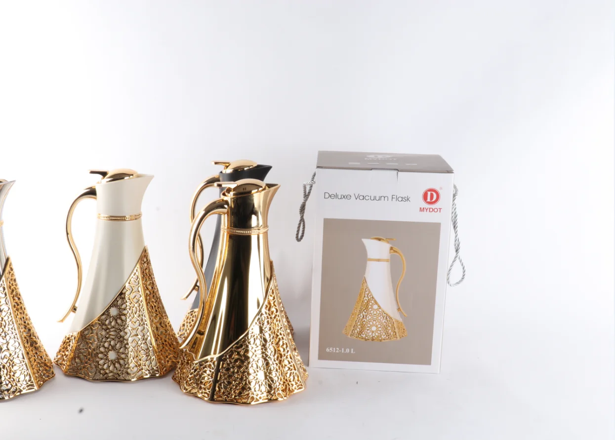 1 liter thermal insulation pot double wall glass inner pot luxury arabic coffee vacuum thermos teapot