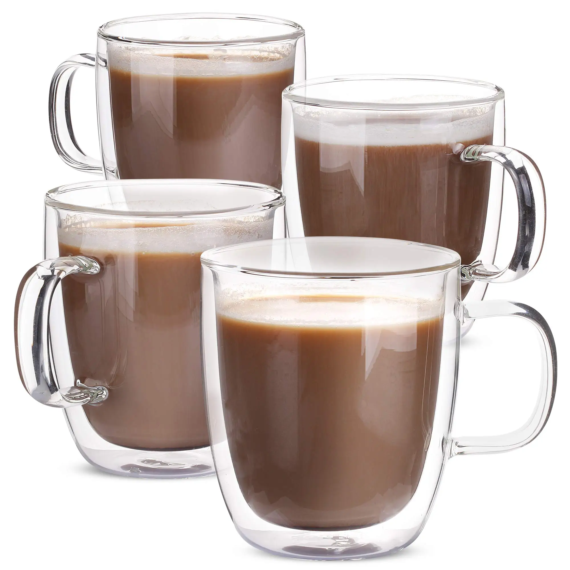 Coffee Mug Double Wall High Borosilicate Glass Coffee Cup 250/350ml Clear Heat Resistant Latte Milk Lemon Juice Coffeeware