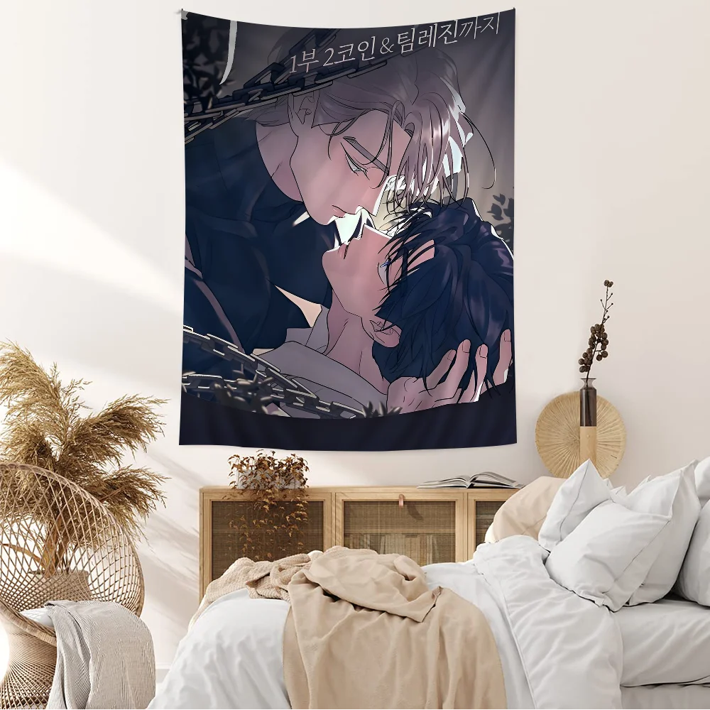 A Three Without Roots Manhwa Anime Colorful Tapestry Wall Hanging Bohemian Wall Tapestries Mandala Wall Art Decor