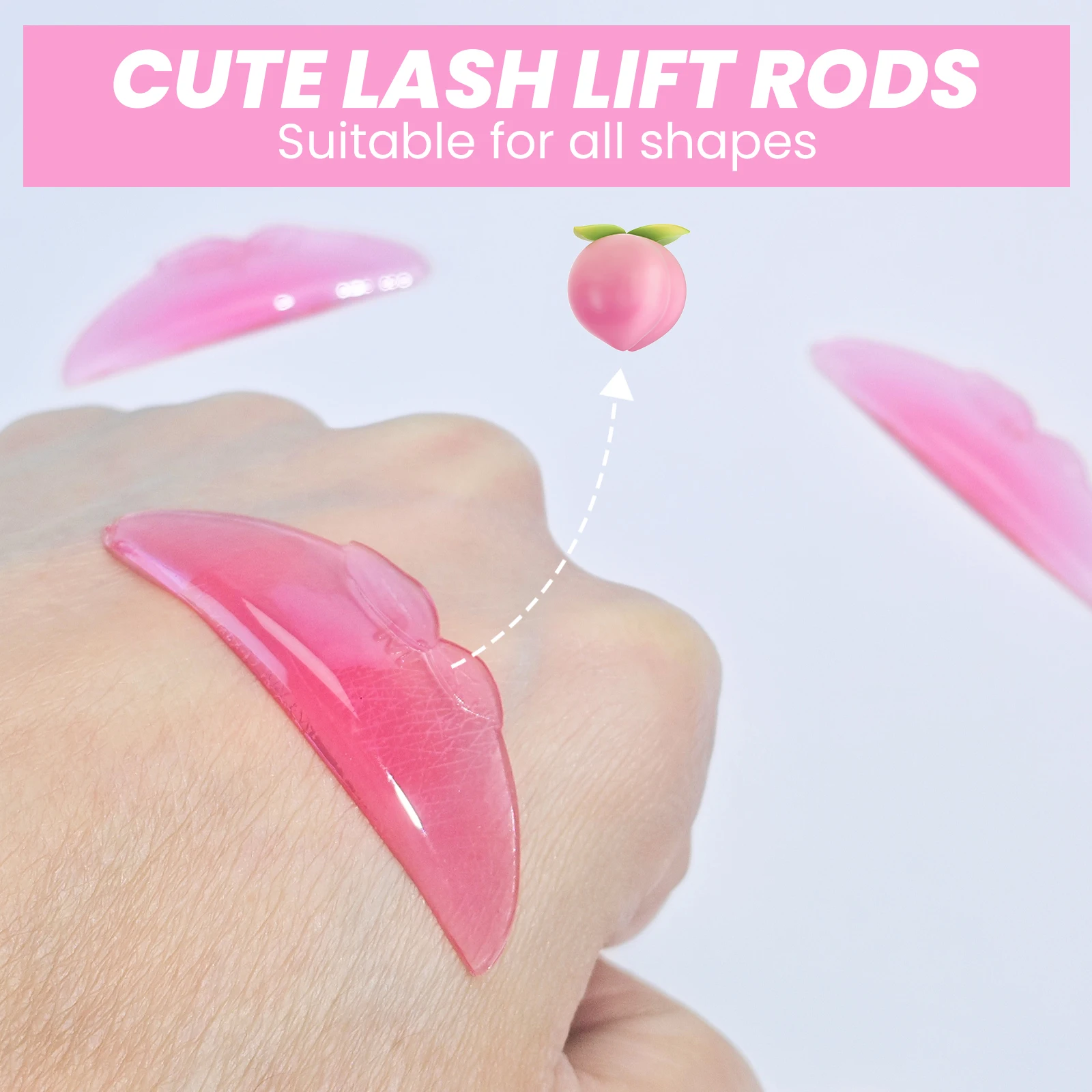 Libeauty 2 Pair L Curl Silicone Eyelash Perm Rod Lash Lift Shield Lash Softening Pads  Eyelash Curler Accessories Makeup Tool