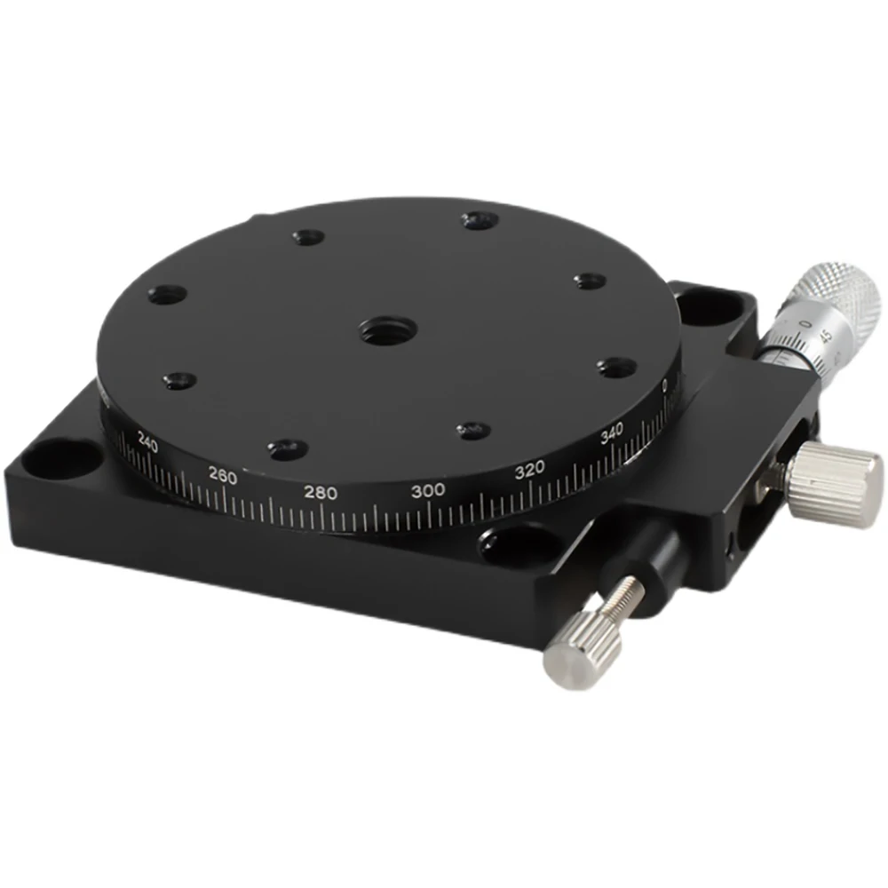 R Axis 60mm RSP60-L RS60-L Manual 360 Degree High Precision Angle Adjustment Platform Optical Heavy Duty Rotary Slide Micrometer