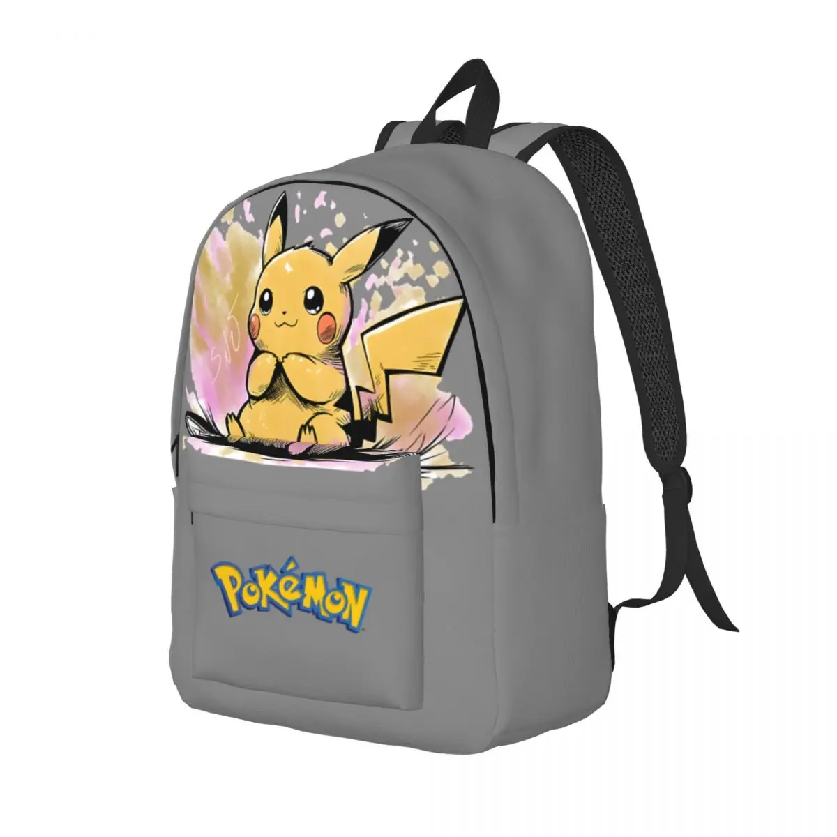 Hiking Pikachu (Splash Colors) Greeting Card Large Capacity New Pokemon Laptop Bag Couple Storage Bag For Gifts