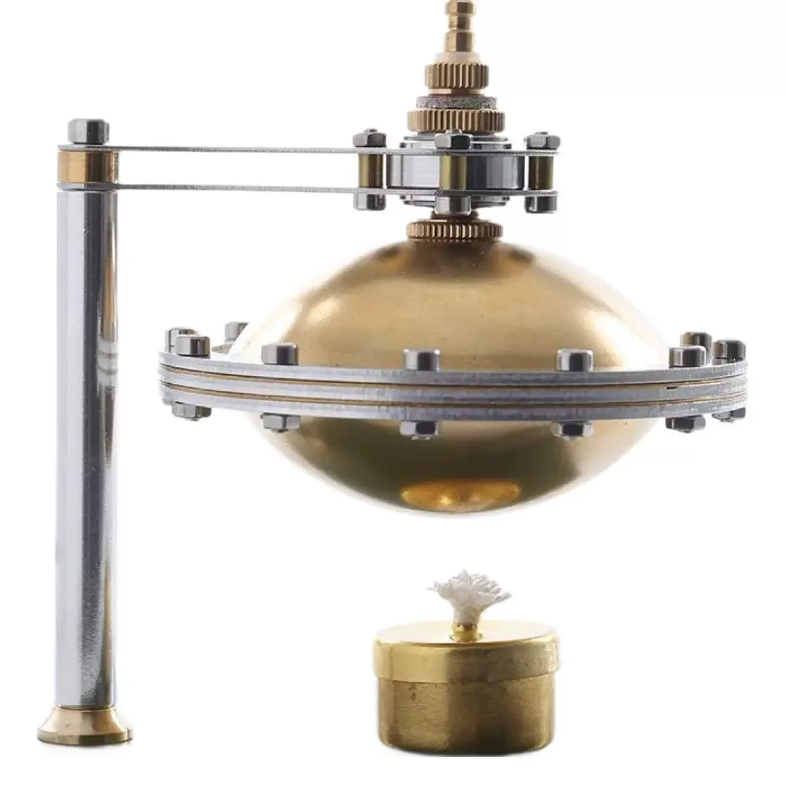 

Mini DIY Assembled Power Steam Engine Flying Saucer Boiler External Combustion Engine Model Burning Alcohol Lamp