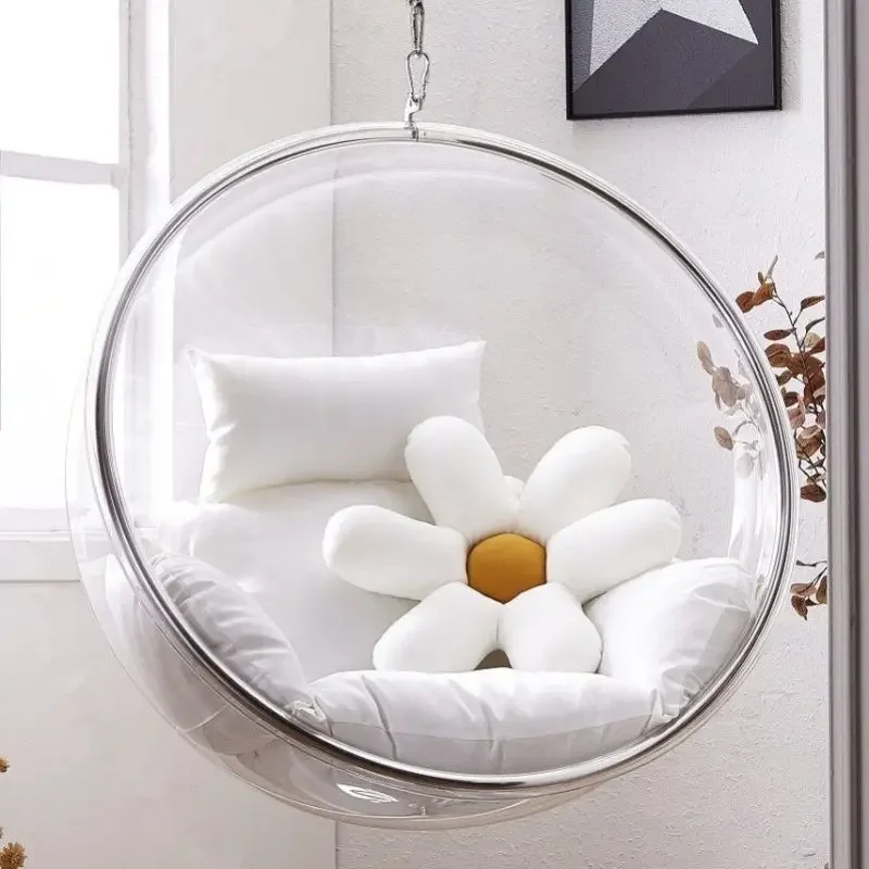 

Transparent Bubble Cradle Hanging Chair Bedroom Girl Home Balcony Hanging Basket Chairs Indoor Swing Hammocks Outdoor Furniture