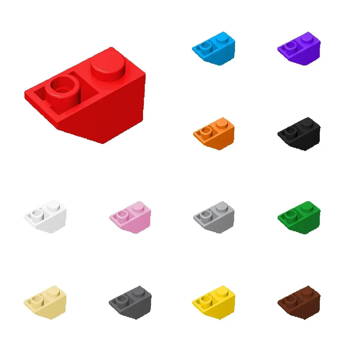 50pcs 3665 Slope Inverted 45 2x1 Bricks Toy For Technical MOC Building Blocks Compatible High-Tech Accessories