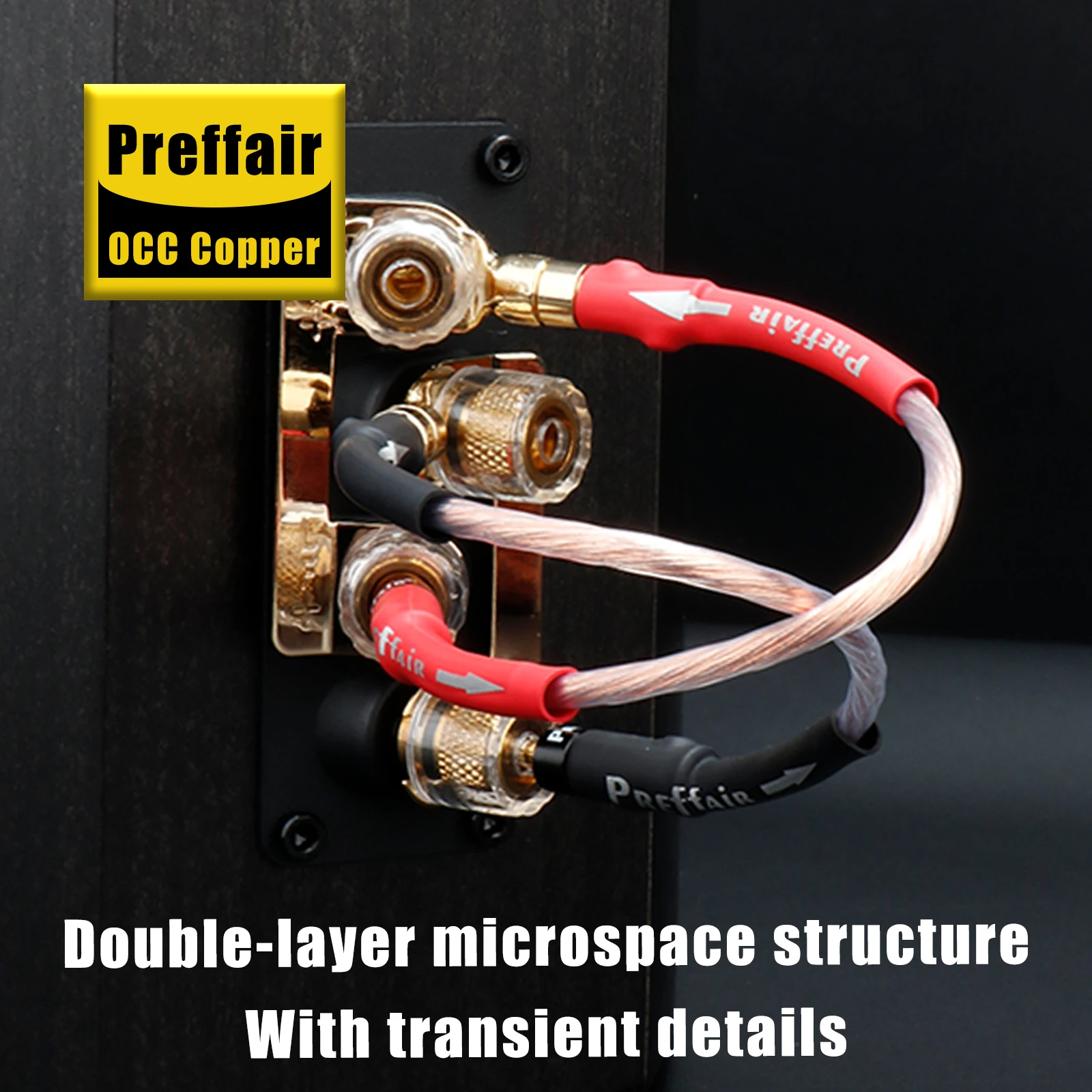 Premium Silver-Plated Speaker Jumper Cables - 7N OCC, Y to Banana Plug (4-Pack) for Enhanced Audio Clarity