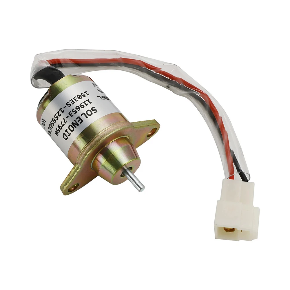 Fuel Shut Solenoid Valve 12V For Yanmar 119653-77950 1503ES-12S5SUC5S 3TNE84 Engine Stop Coil For Takeuchi For Kubota For Loader