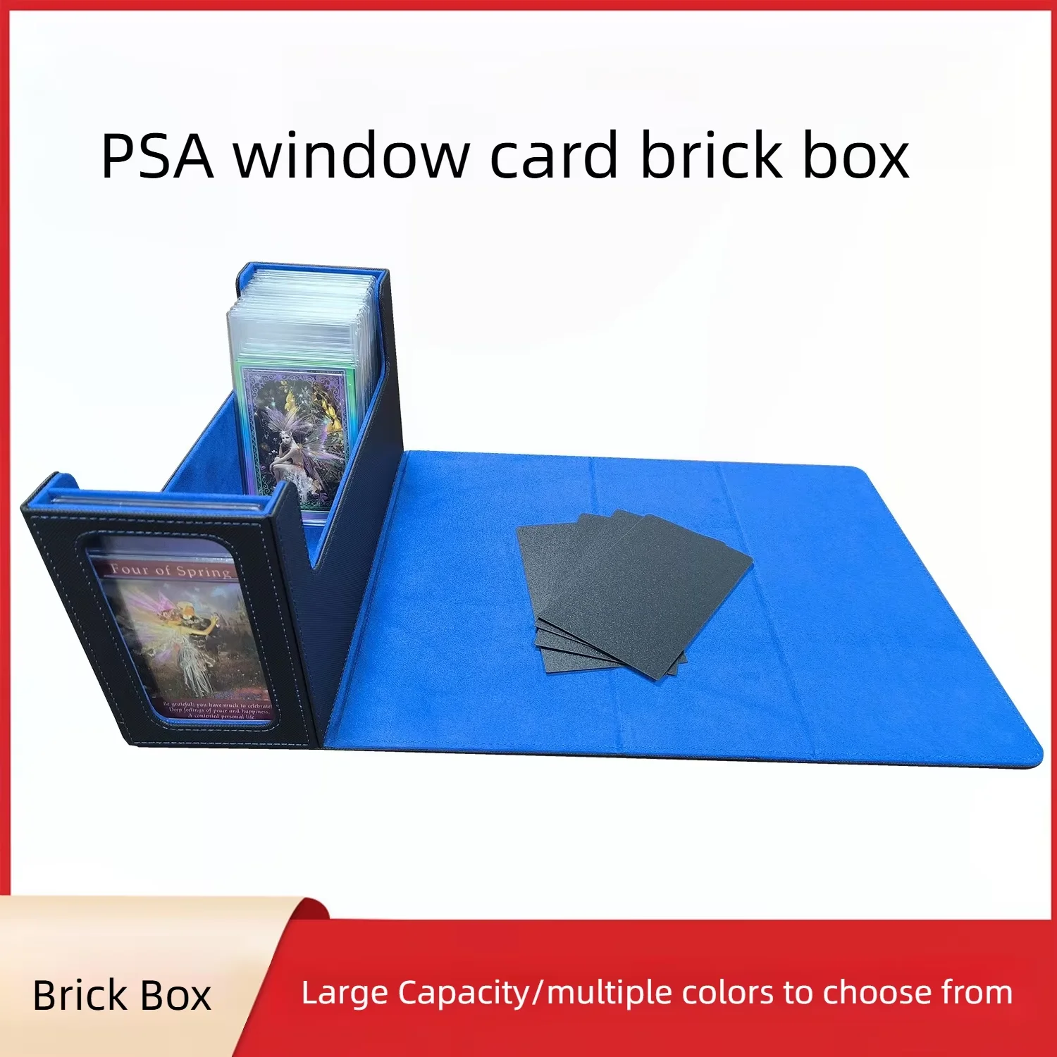 

Card Collection Box Window 40 Psa Rating Card Brick Box Screw Storage Box Bgs Universal Pu Leather Card Brick Card Box