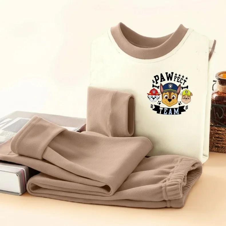 PAW Patrol Cartoon-bedruckte Herbst-Winter-Pyjama-Sets für Jungen, weiche, bequeme Heimkleidungssets für Kinder, Schlafanzüge für Kinder von 0 bis 10 Jahren – Detail 2