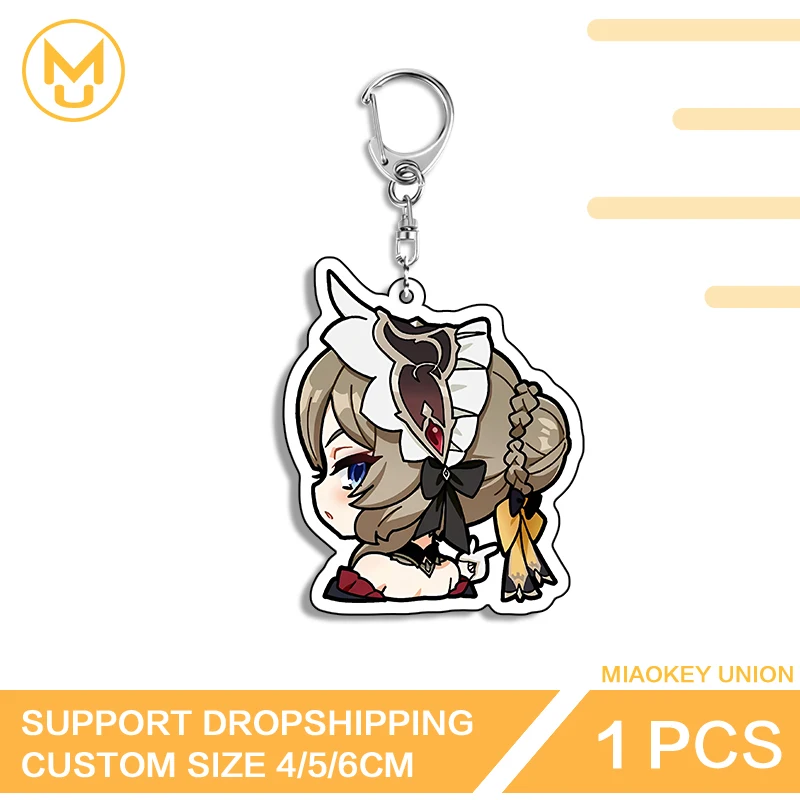 Cute Genshin Impact Sandrone Artistic Eye Catching Double Sided Acrylic Key Chains Elegant Adorable Anime Character Jewelry