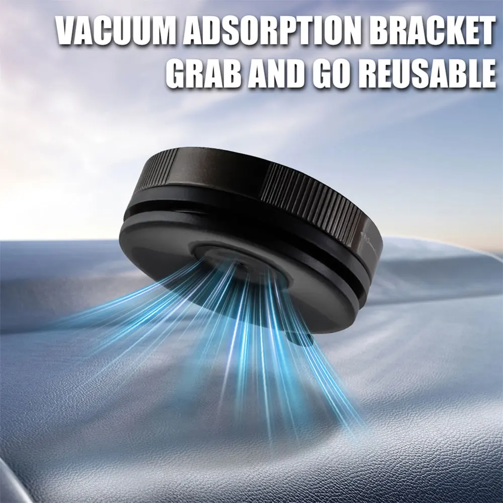 1PCS ABS 360 Adjustable Vacuum Magnetic Phones Holder Valve Cap For Audi Sline A1 S B3 A4 B5 A6 B7 S8 TT Q1 Q2 S3 Q4 Q5 B6 8P RS