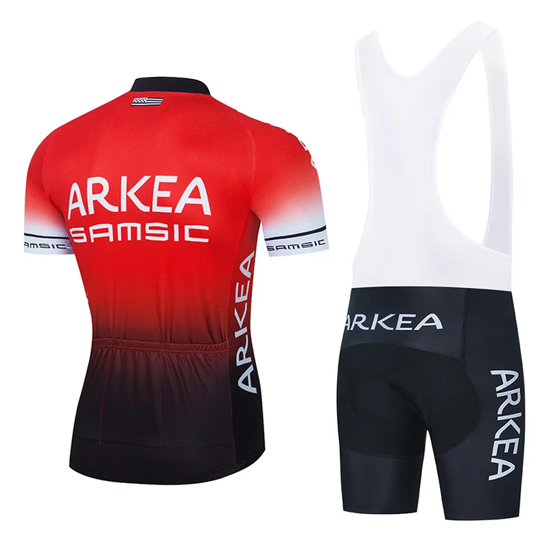 Arkea Fietsen Pro Jersey Set Team Fiets Kleding Mtb Shirt Mountainbike Kleding Bib Korte Maillot Ciclismo Mannen Top Sport pak