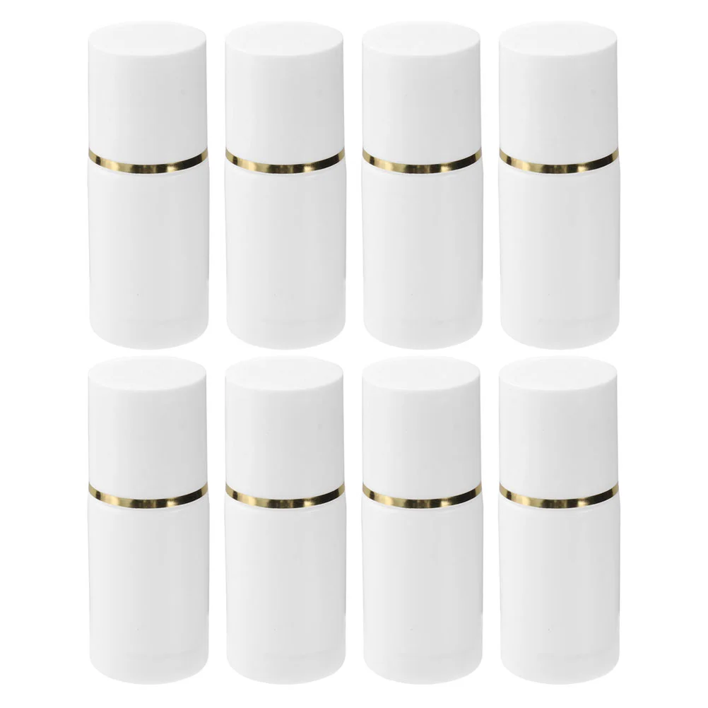 

8 Pcs Smudge Bottle Roll-on Medicine Daub Bottles Sponge Head Refillable Sub Applicator Graffiti White Ball Travel