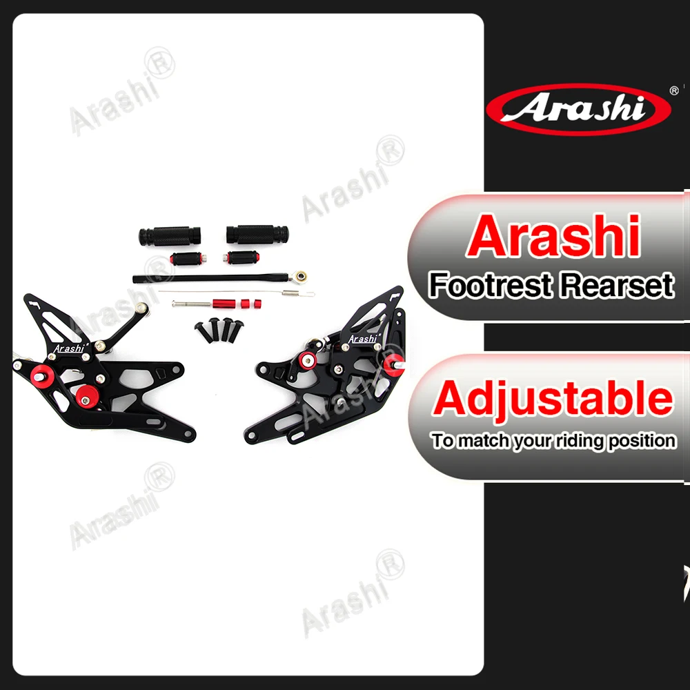 ARASHI YZF R1 2005-2006 1Set Motorcycle CNC Adjustable Rearsets Footrests Foot Pegs Pedal For YAMAHA YZFR1 YZF-R1 05 06 GP Shift