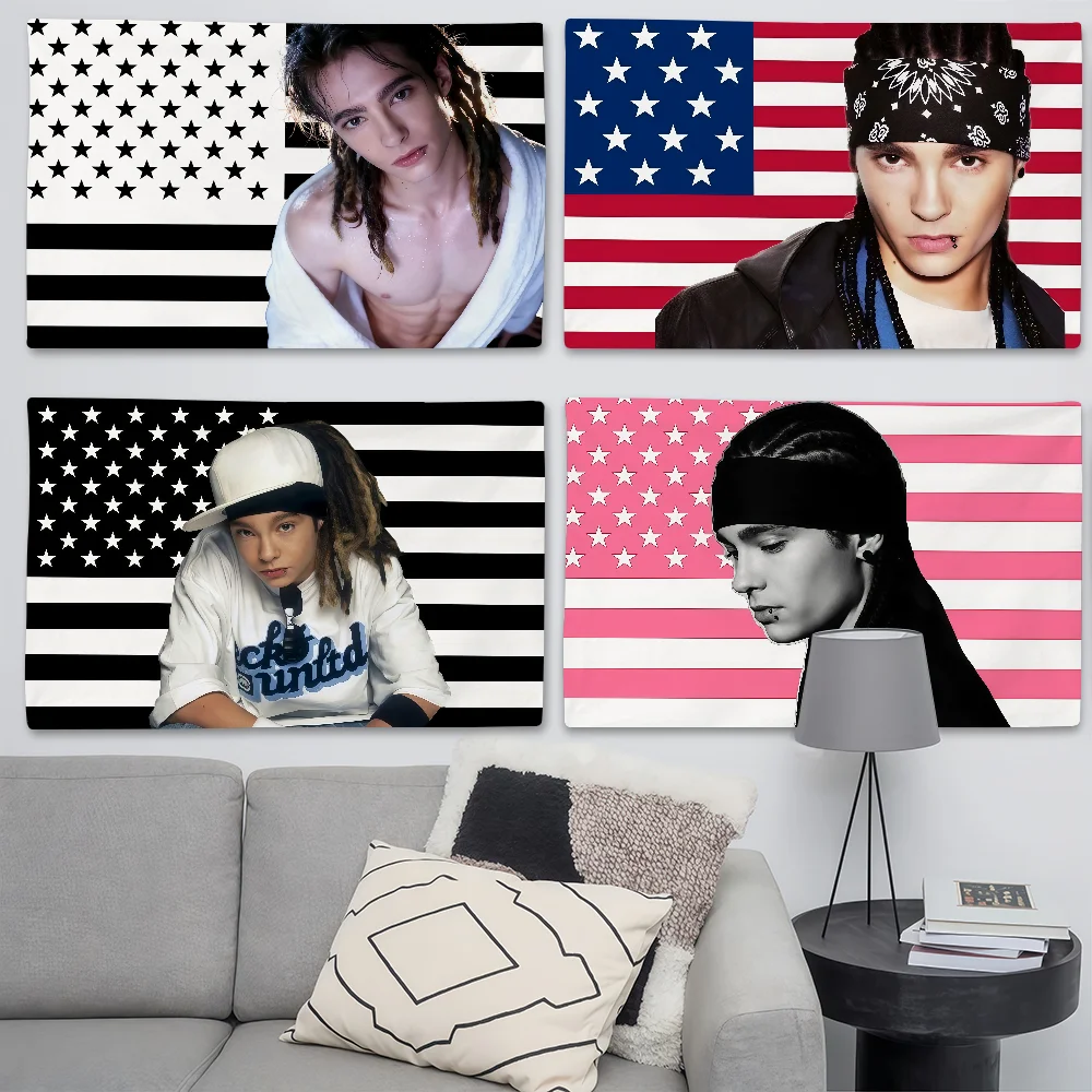 Sänger-T-Tom-Kaulitz-Flagge, geeignet für Geburtstagsfeiern, Wohnzimmer, Schlafzimmer und Outdoor-Camping-Dekorationen