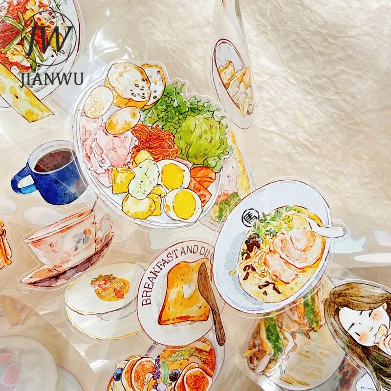 nastro-adesivo-pet-jianwu-vintage-foods-con-personaggi-femminili-e-paesaggi-per-collage-e-scrapbooking-materiale-creativo-per-diari-e-cancelleria