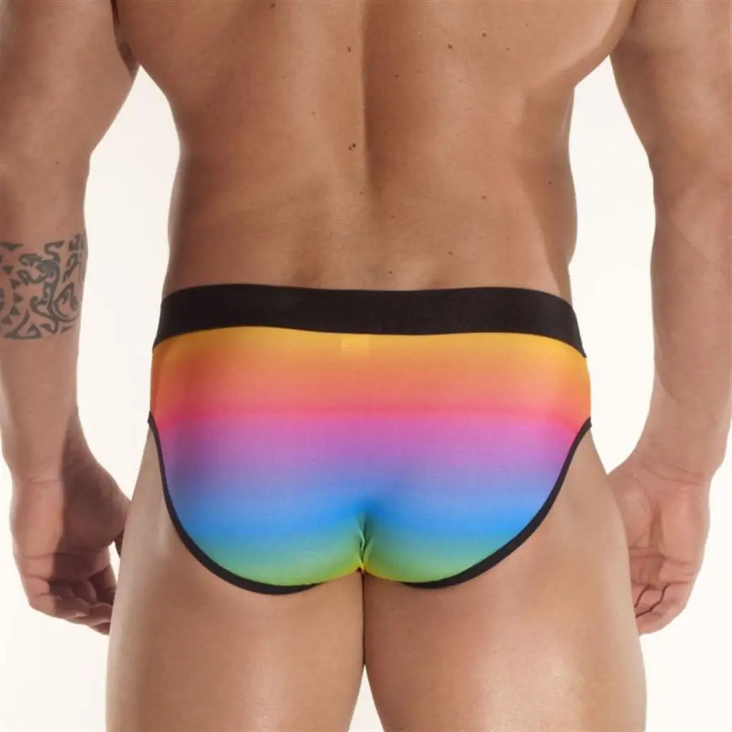 Rainbow patterned men's underwear