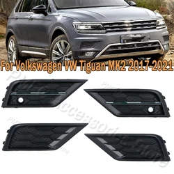 Car Fog Light Shell Grille Fog Lamp Cover Foglamp Grilles For Volkswagen VW Tiguan MK2 2017 2018 2019-2021 5NG853666C 5NG853665C
