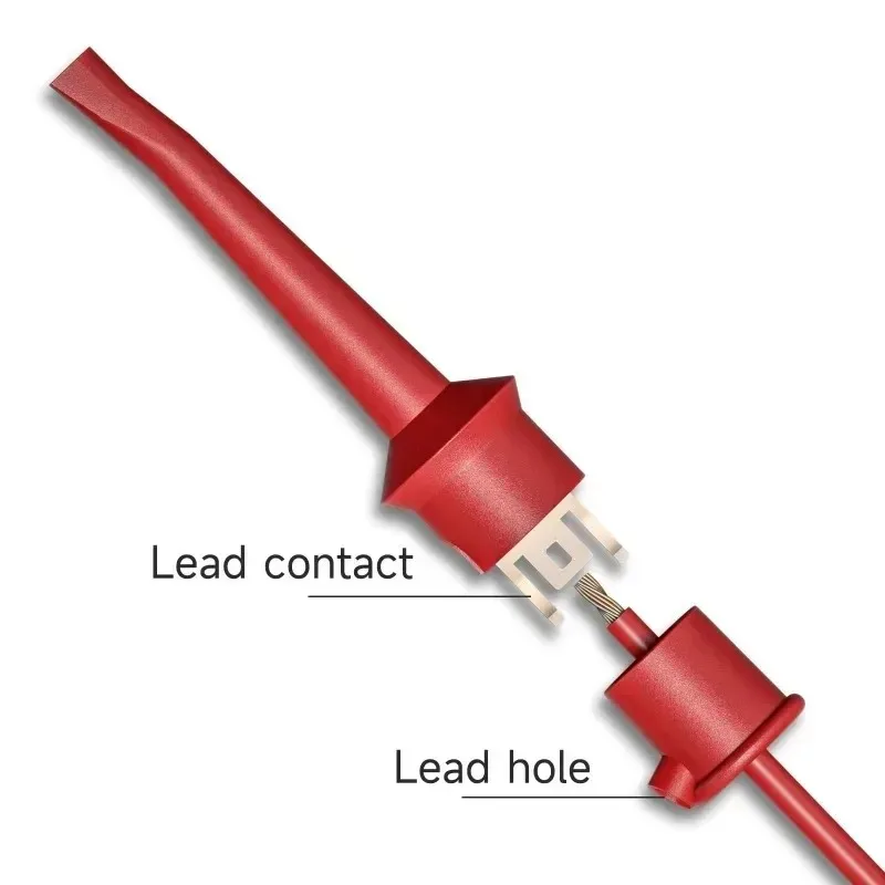 

10A Wire Type Pin Hook for Test Clip Hook Purple Copper Nylon Quick Test Soldered