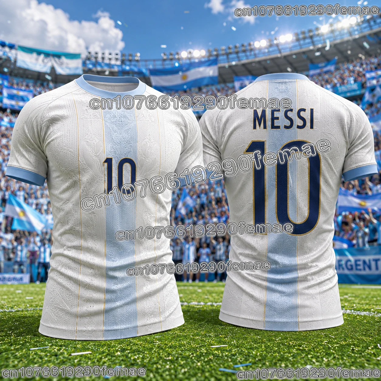 New Messi No.10 Football Jersey Argentina Fan Shirt 2026 Soccer Collection T Shirt Outdoor Training Comfortable Sportswear