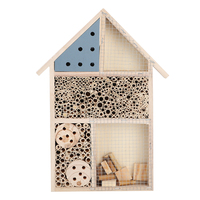 Bee House Insect Bee House Wooden Insect Bee House Wood Bug Room Hotel Shelter Garden Decoration Nests Box Wooden Insect House