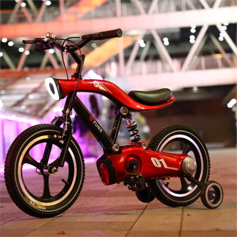 Integrated Wheel Painted Bicycle for Children High Carbon Steel Aluminum Alloy Music and Lighting Aged 3-6 12 Inch DropShipping