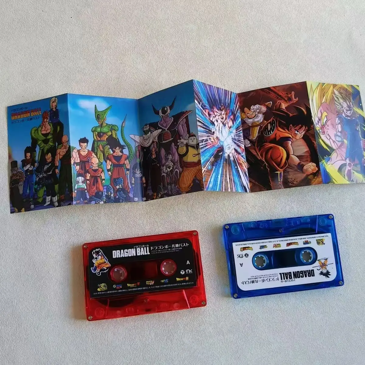 Anime Dragon Ball Kakarotto Son Goku Music Tape 30th Anniversary Album 2pcs Cassettes Cosplay Walkman Recorder Soundtracks Box