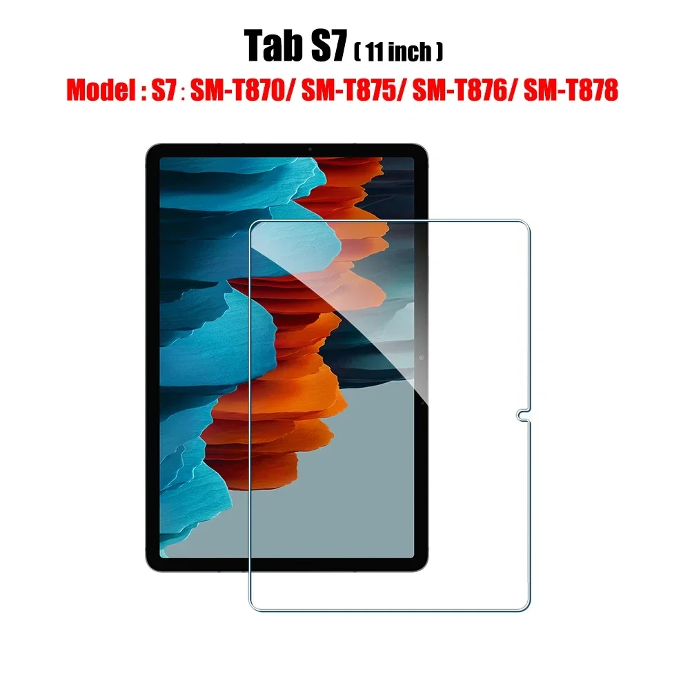 

2 Pieces FOR Samsung Galaxy Tab S7 11inch Protective Film Scratch Proof Tempered HD Glass Screen Protector