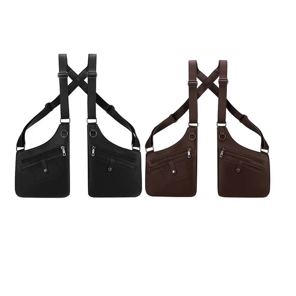 Verstellbare Schultergurte Herren Achseltasche Wasserdichtes PU-Leder Unterarm-Gurtbörse Diebstahlsicher – Detail 6
