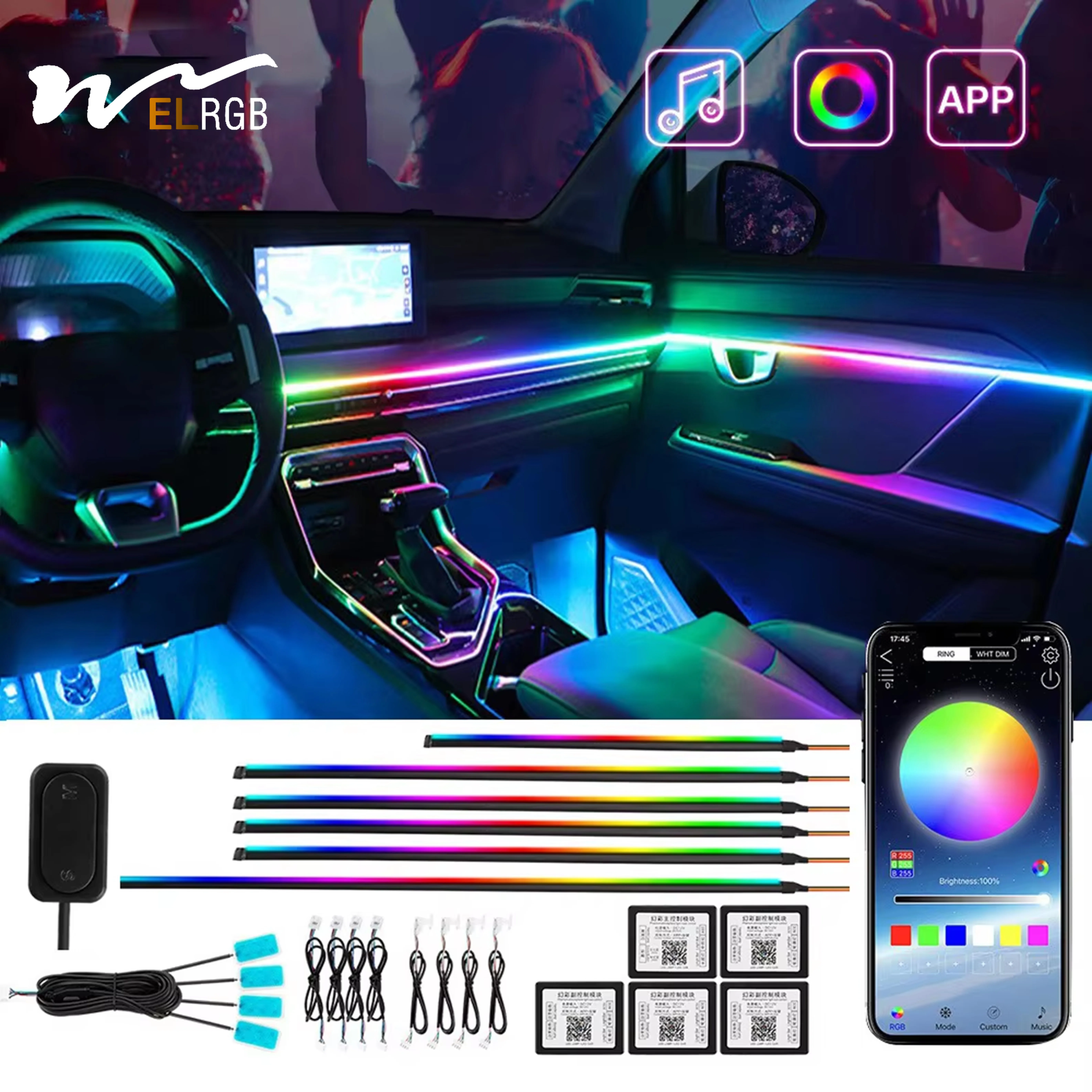 bande-lumineuse-led-acrylique-dissimulee-18-en-1-transfrontaliere-256-couleurs-12v-retrofit-lumineux-pour-voitures-neuves-5w-de-puissance