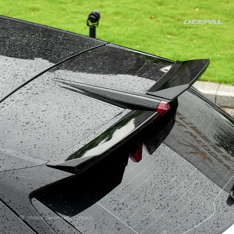 ‌For CHANGAN Deepal S07 S7 2pcs Car Rear Spoiler Wings Sticker Top Sports Spoilers Exterior Accessories Decoration Gloss Black