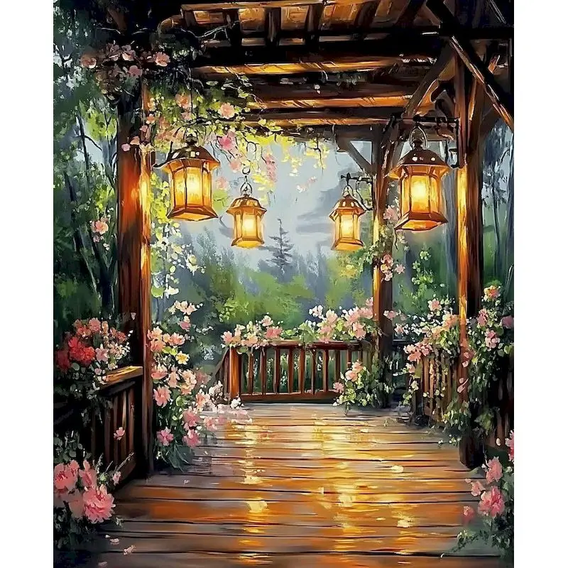 

500/1000PCS Jigsaw Puzzle Garden Scenery Puzzle Games Family Fun Floor Puzzles Educational Toys for Kids