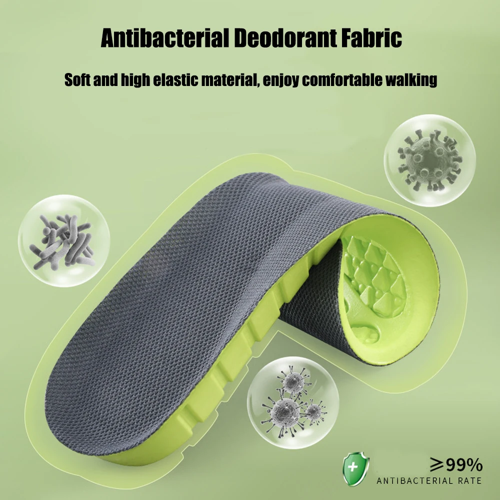 النعال الرياضية اللاتكس للأحذية الرجال مرونة عالية امتصاص الصدمات الارتفاع زيادة قالب إدراج قوس دعم النعال العظام