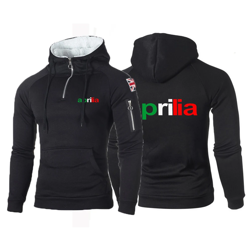 

2023 Aprilia Racing RSV4 Men's New Hoodies Sweatshirts Fashionable Zipper Long Sleeve Hooded Casual Outwear Solid Pullover Tops