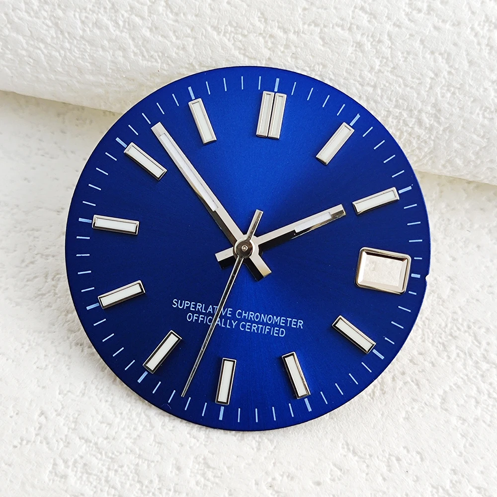 شعار مخصص NH35/NH36 28.5 مللي متر ساعة مزدوجة قرص أخضر مضيء مناسب ل NH35/NH36 ساعة يد تعمل بالحركة اكسسوارات #5