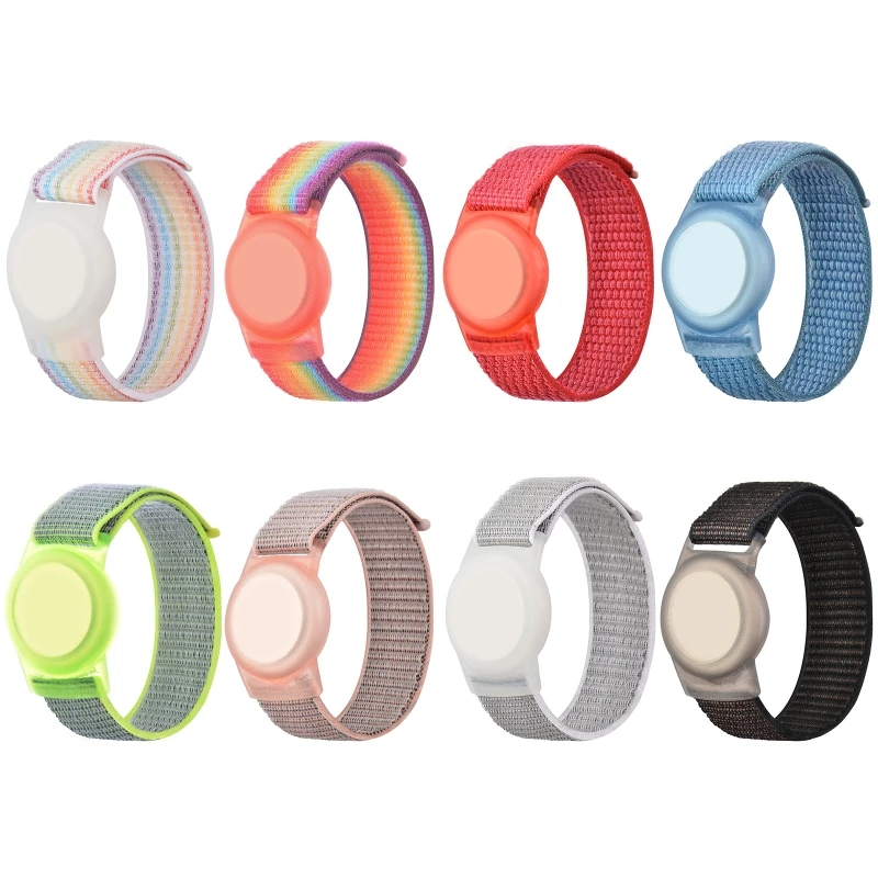 Children’s Tracker Wristband Protection Bracelet Band with Ripstop Nylon Material Silicone Cover Compatible with AirTag T21A