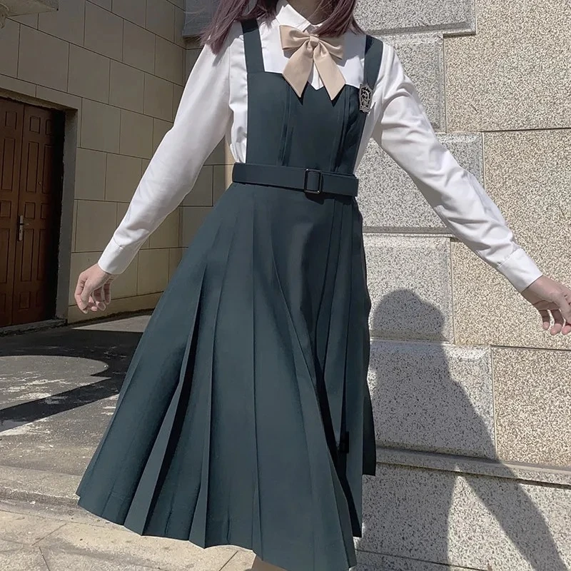 

Women's Pinafore Dress Suits JK Class High School Uniform Students Cloths 2025 Hot Sale Spring