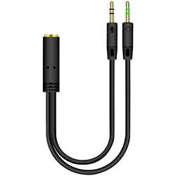 3.5mm Jack 2 Male To 1 Female Headphone Adapter Audio Splitter For Computer 3.5 mm Mic AUX Y Splitter Microphone Wire Converters