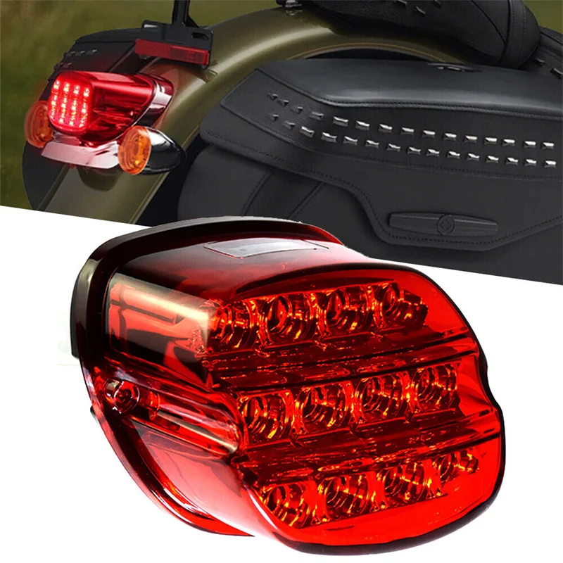 Motorcycle Led Brake Tail Light Fits For Harley Touring Electra Glide Road Glide Softail Sportster XL883 XL48 Dyna FLD Fat Boy