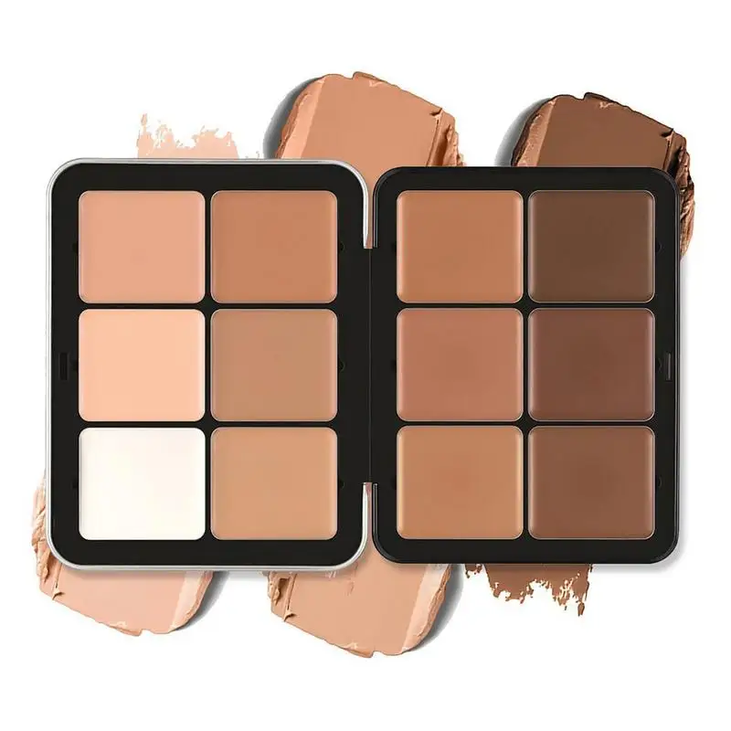 Concealer Make-Up Palet 12 Kleuren Concealer Waterdicht Lang Verblijf Professioneel Foundation Palet Lichtgewicht Vrouwen Schoonheid Tool